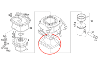 Joint de culasse Piaggio d'origine, Rotax 122/123, 0,3 mm