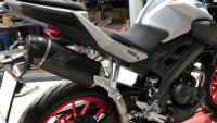 Syst&egrave;me d'&eacute;chappement Radical Racing Half-Carbon sous la selle